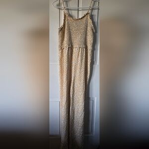 Art Class Cream Floral Jumpsuit